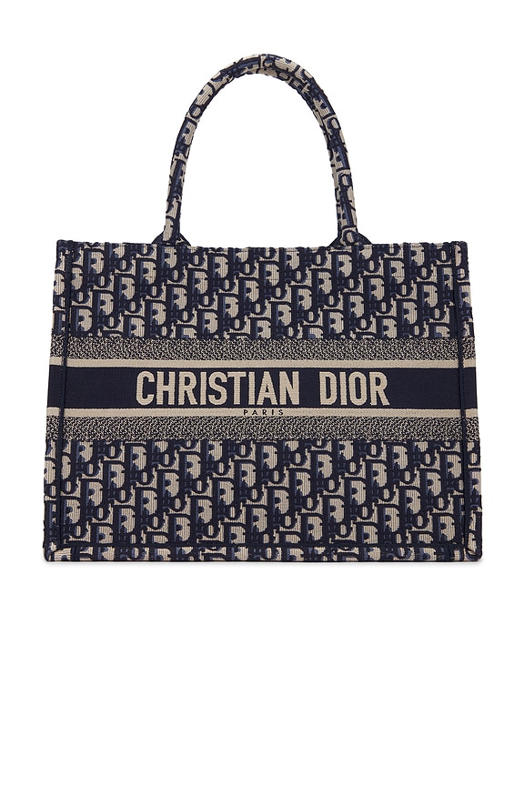 Dior Book Tote Large — Blue Toile de Jouy